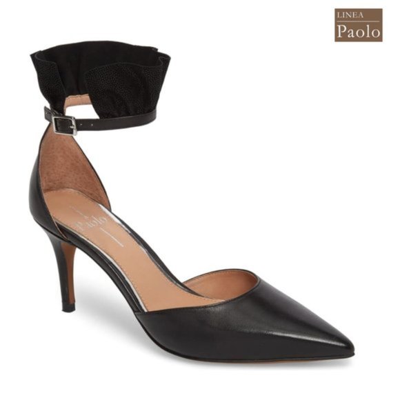 NIB Linea Paolo Pammy Ruffled Pointy Toe Pump 8.5 - Picture 1 of 8